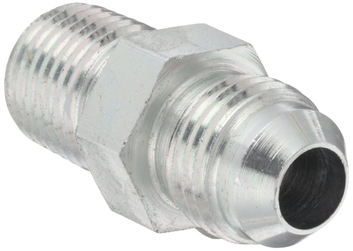 Eaton Aeroquip 2021-2-4S Male Connector, Male 37 Degree JIC, Male Pipe Thread, JIC 37 Degree & NPT End Types, Carbon Steel, 1/4 JIC(m) x 1/8 NPT(m) End Size, 1/4