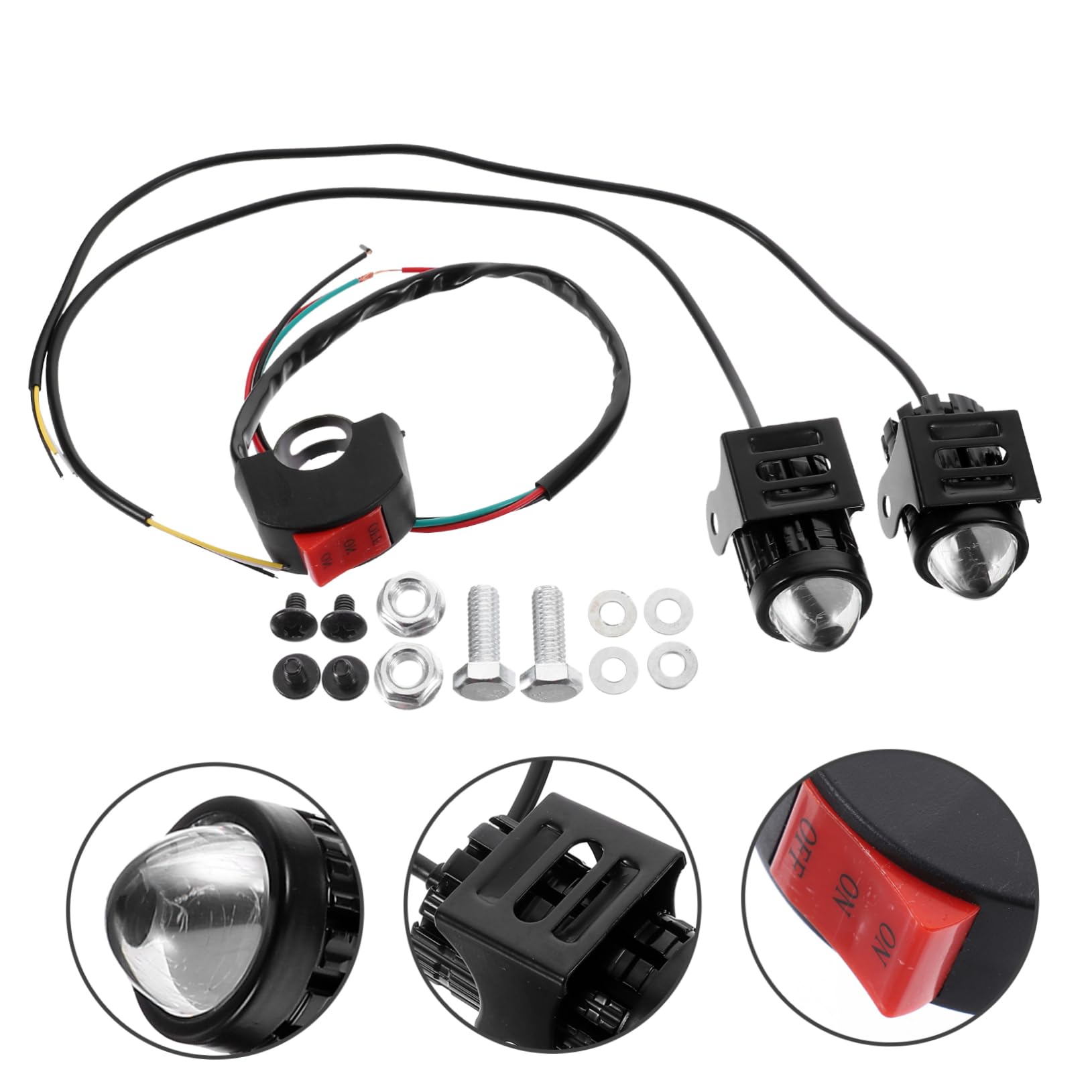 5ensembles Phare LED Étanche pour Feu avec Double Couleur pour Conduite De Nuit Kit Complet avec Et Design