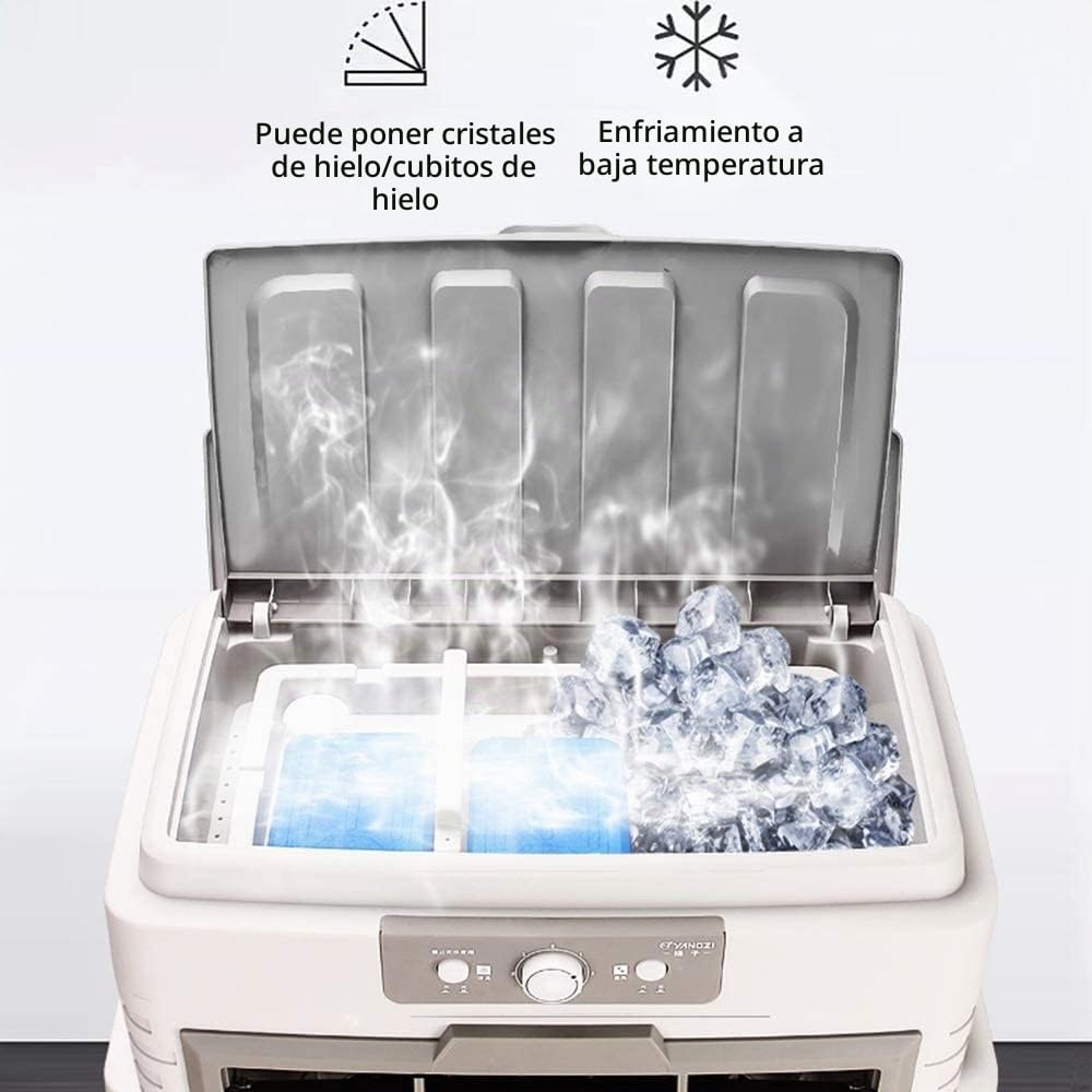 Refrigerador de aire industrial evaporativo - Refrigerador de pantano oscilante de 120° para uso interno y externo, volumen de aire 23000 m³/h, 3 velocidades de aire - Unidad de refrigeración portátil