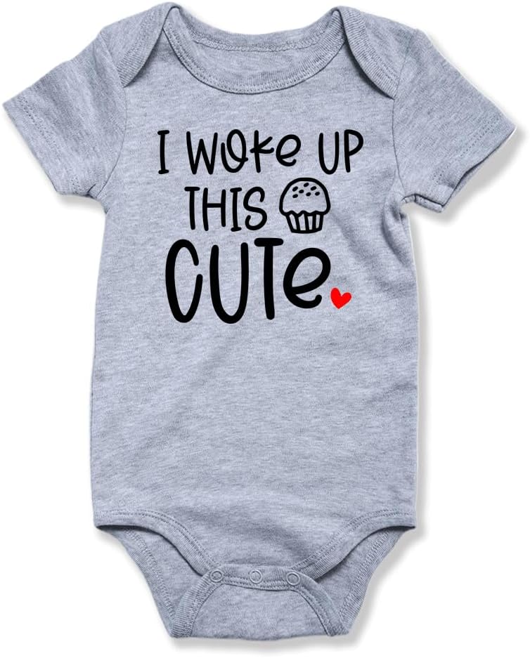 Newborn Baby Bodysuit Infant Short Sleeve Funny Letters Print Romper Reveal Pregnancy Announcement Clothes