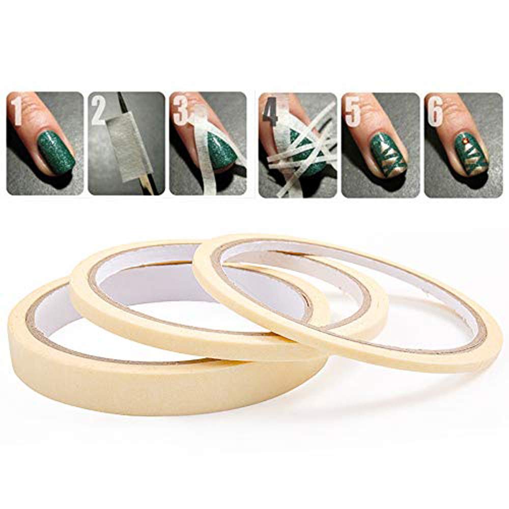 3 PCS Nail Tape for Nail Art Guide Tips French Tip Nail Art Striping Tape
