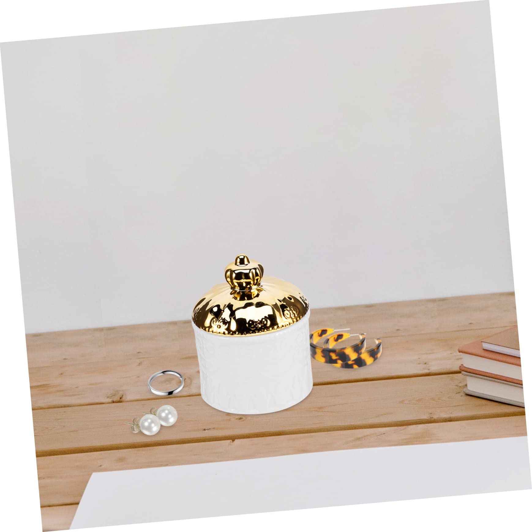 4 cajas de joyería pequeñas cuadradas para joyas, anillos, anillos, collares, cajas de recuerdo, joyas, pendientes, soportes de cerámica