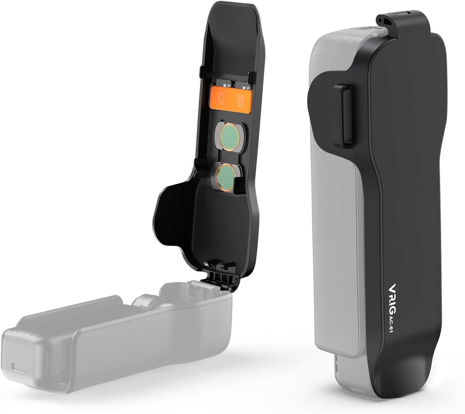 VRIG Protective Cover Case for DJI Osmo Pocket 3 Accessories, Lens Cap Hard Case for Xtra Muse Gimbal Vlog Camera with Soft Lining, Compact Design, Quick Open/Close