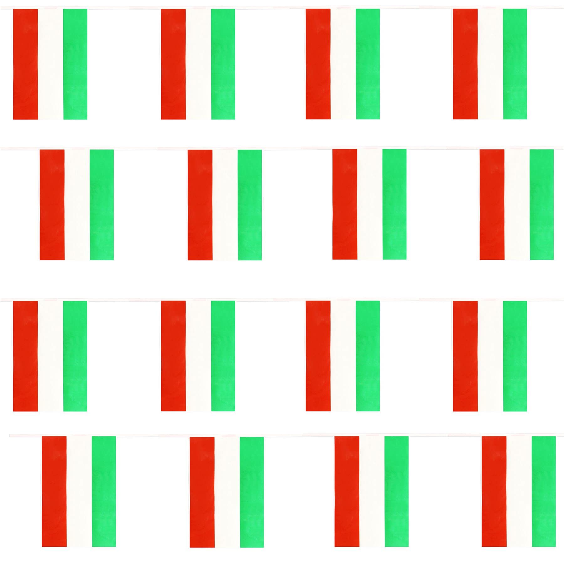 Hungarian Flag Bunting - 120m 396ft - 240 Flag - Plastic all Weather Hungary Bunting Decoration for Indoor Outdoor Sporting Events, Street Parties, Festivals and Celebrations