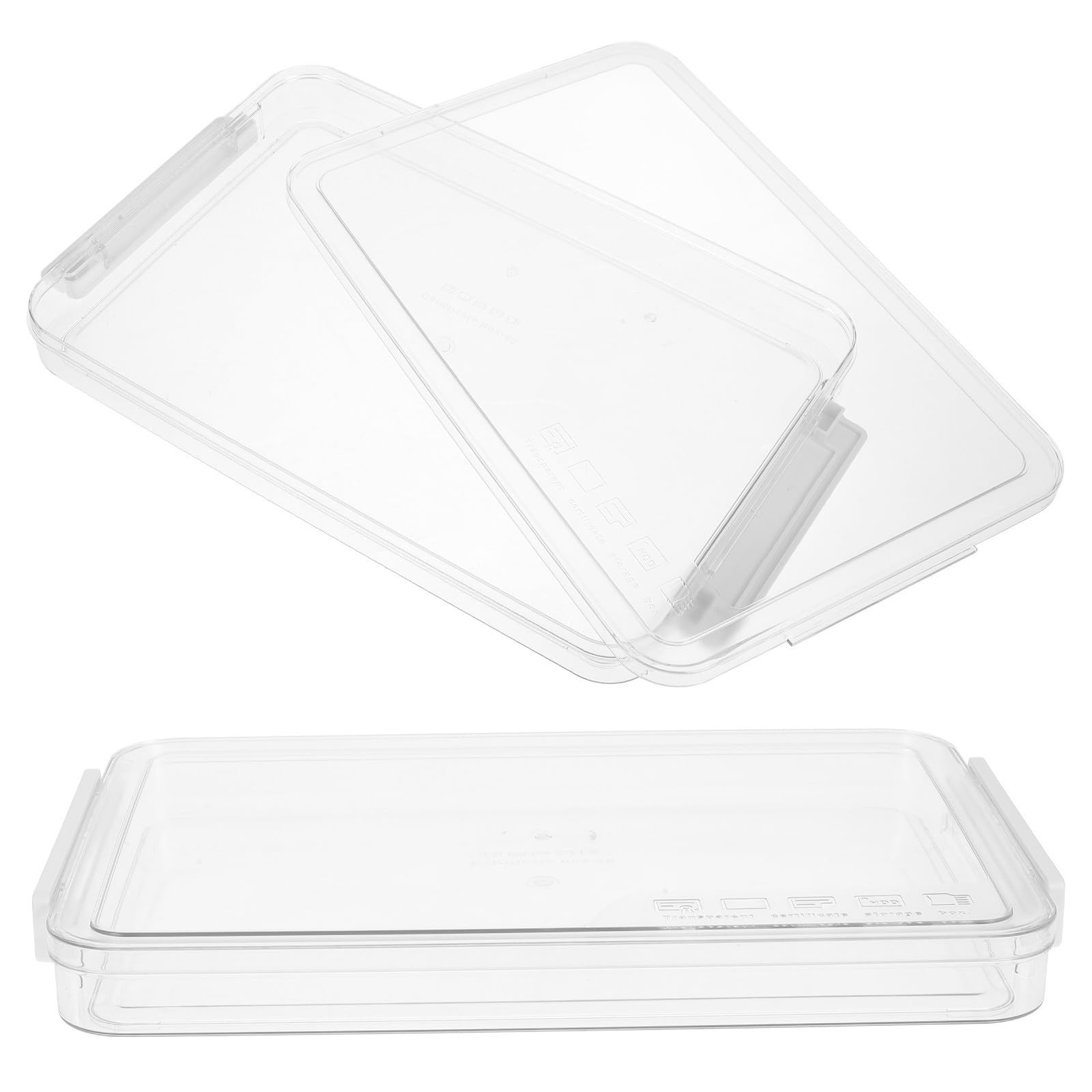 2 Piezas Caja de Archivo de Plástico con Tapa