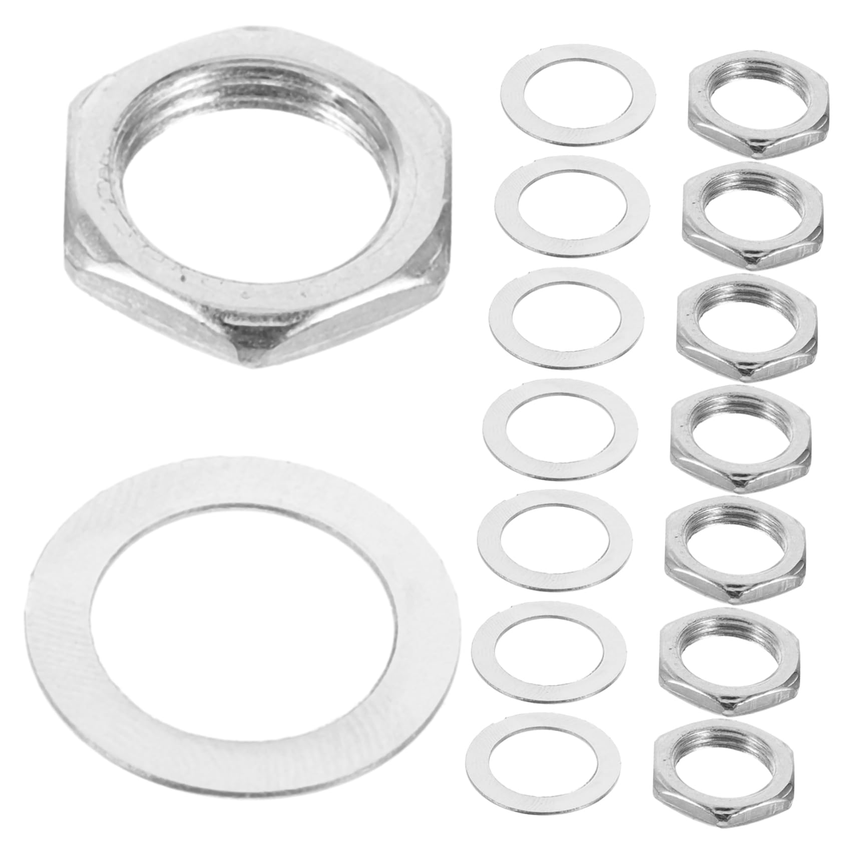 HEMOTON Replacement Guitar Parts Pcs Electric Guitar Socket Nuts Nut and Washer Set