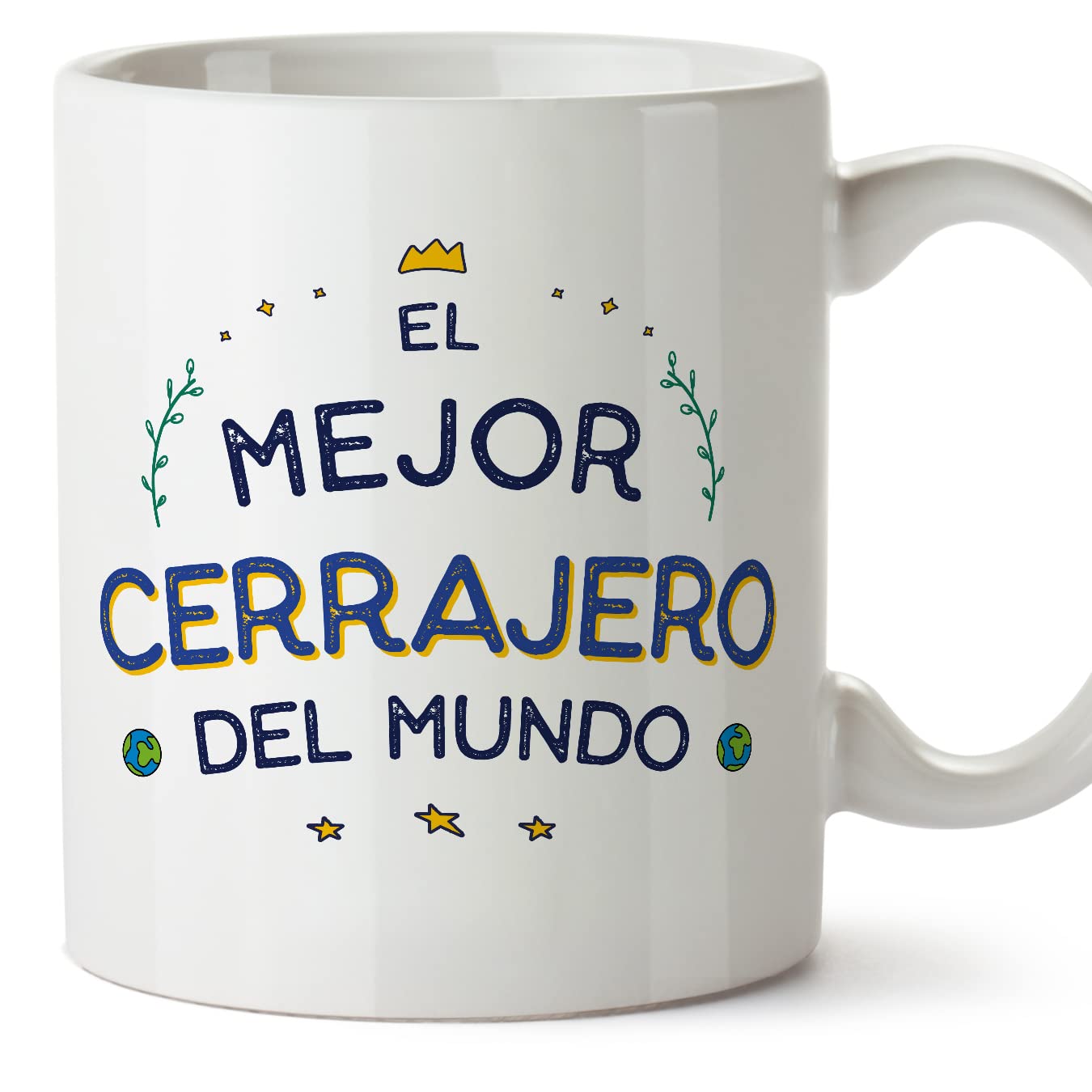 MUGFFINS Locksmith Man Mug - in Spanish - Mejor del Mundo - Funny Gift for Colleagues - Ceramic 11oz Mug