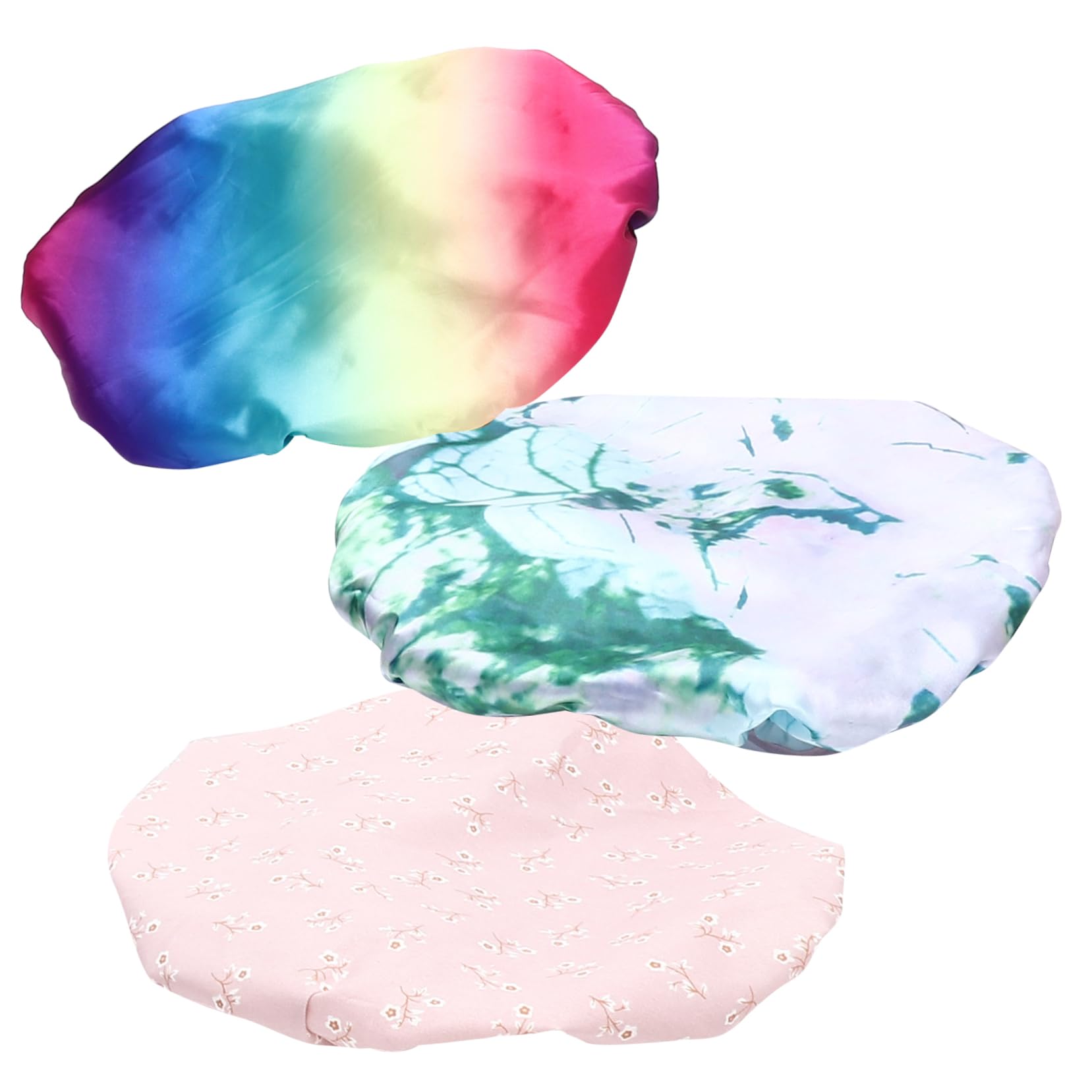 Healvian 3 Set di Cuffie per per Donne E Uomini Cuffie per La Riutilizzabili Fascia Elastica Copricapo di Grandi Dimensioni per Il Bagno per Occasioni Speciali 3 Pezzi*3