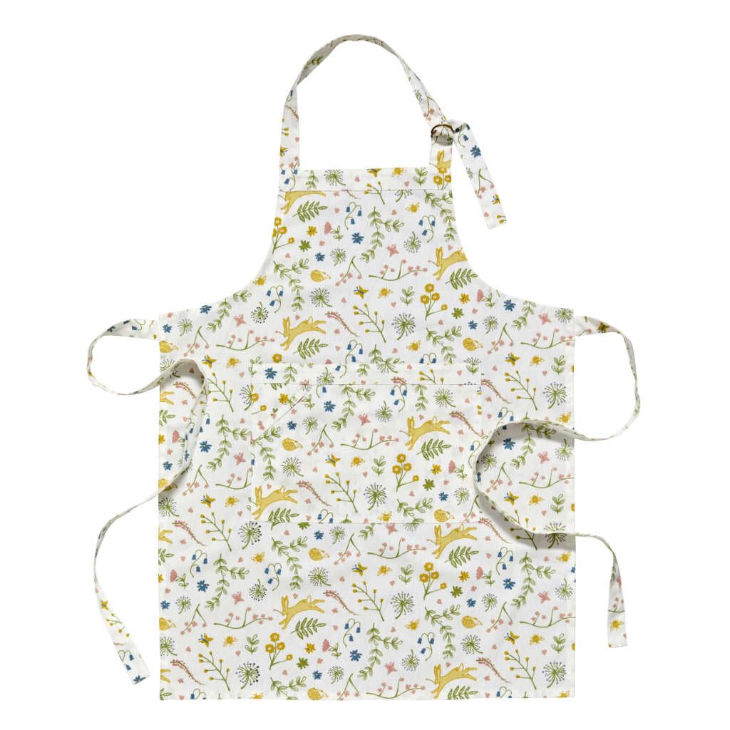 Walton & Co Multicolour - Meadow Countryside And Flowers 100% Cotton Kitchen Indoor/Outdoor Tableware (Meadow Apron: 65Cm X 85Cm)