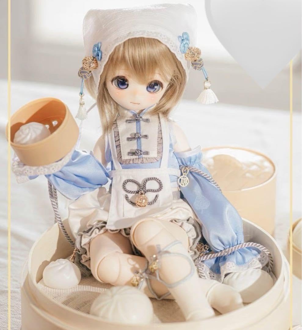 Amazon.co.jp: 《チャイナ風メイド服水色×白 な可愛い着せ替えお