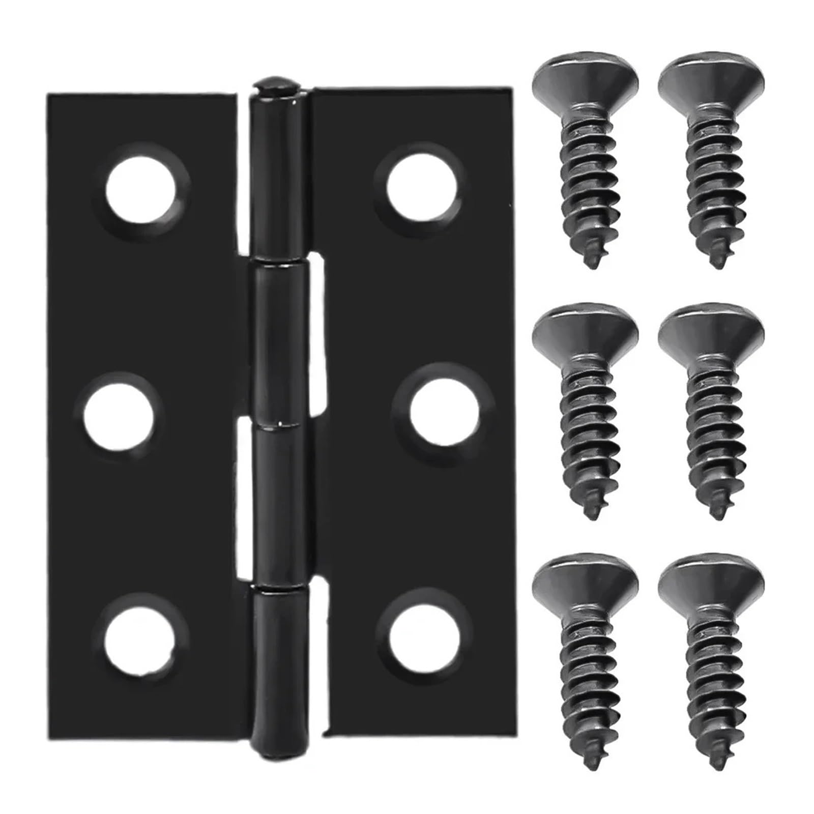 Huwoyg Black 20 Pcs Door Hinges Stainless Steel Butt With Screws Cabinet Drawer Furniture For Gate