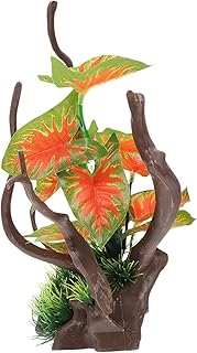 BCOATH 1 peça Ornamentos Plantas Artificiais Decorativas para Sala Plantas Decoração Resina Réptil Tanque Aquário Plantas Aquário Plantas Água Aquário Ornamento de Mesa