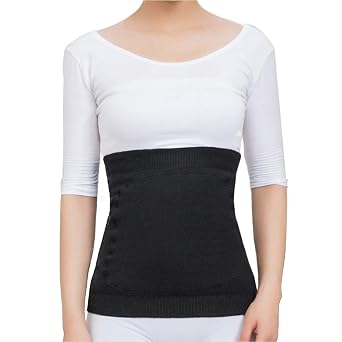 Moonlove Thermal Lumbar Warmer Women Winter Waist Back Warm Support Belt Unisex Adults Thick Furry Belly Wrap Heat Storage Brace Stomach Kidney Abdomen Warmer Waistband