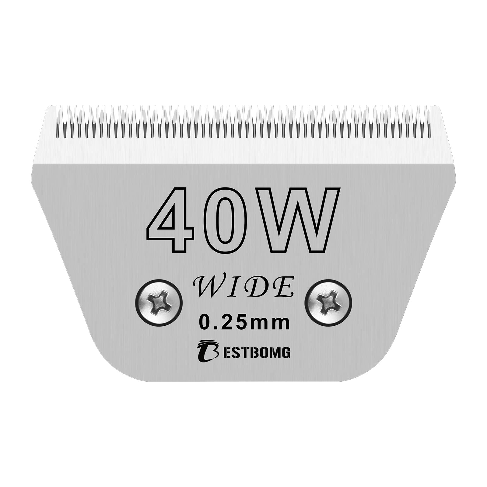 Cuchillas desmontables de aseo para perros de 40 W de ancho, longitud de corte de 0,25 mm, compatible con cortadoras Andis, Oster A5, Wahl km10