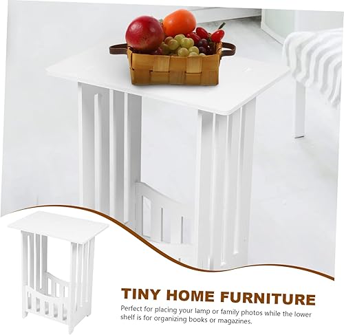 Miniatura 6 de Mesita de noche hueca para sala de estar y dormitorio, mesita de noche versátil con estante abierto mesa auxiliar para decoración del hogar e ideal