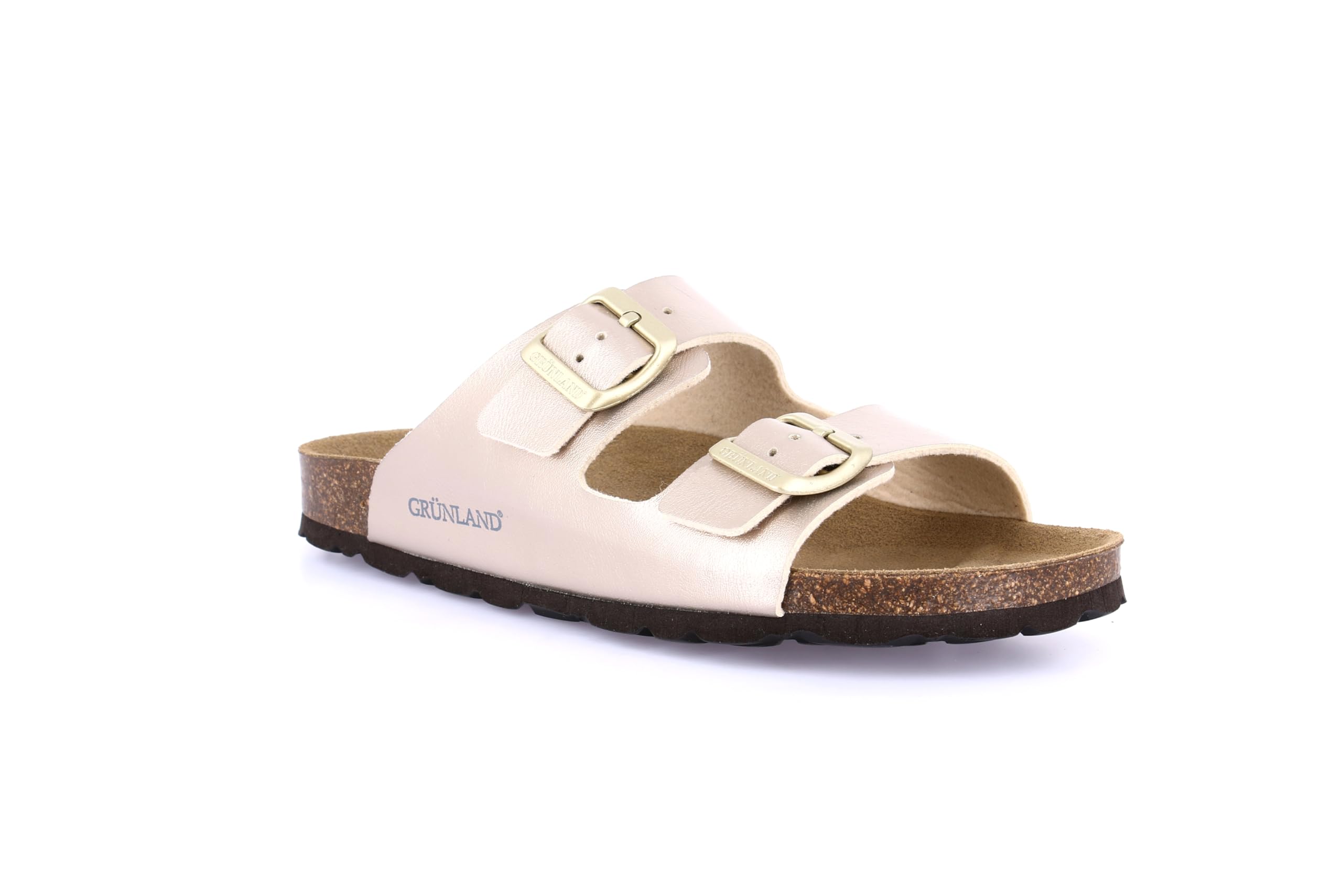 GRUNLAND SARA CB2425 cipria rosa ciabatte donna birk anatomiche fibbie