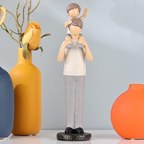 Miniatura 8 de Figuras de padre e hijo, estatuas y figuras de padre e hijo, estatua de recuerdo de padre e hijo, decoraciones de mesa para el día del padre,