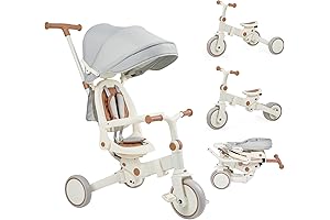 7-in-1 Toddler Bike Stroller with Adjustable Handle and Safety Features