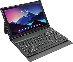 Tablet E1035 10.1" 256GB/ 8GB RAM Bateria 6000mAh, Android, Octa Core, Câmera 13MP Dual Chip com Capa e Teclado para Trabalho e Estudos (Azul)