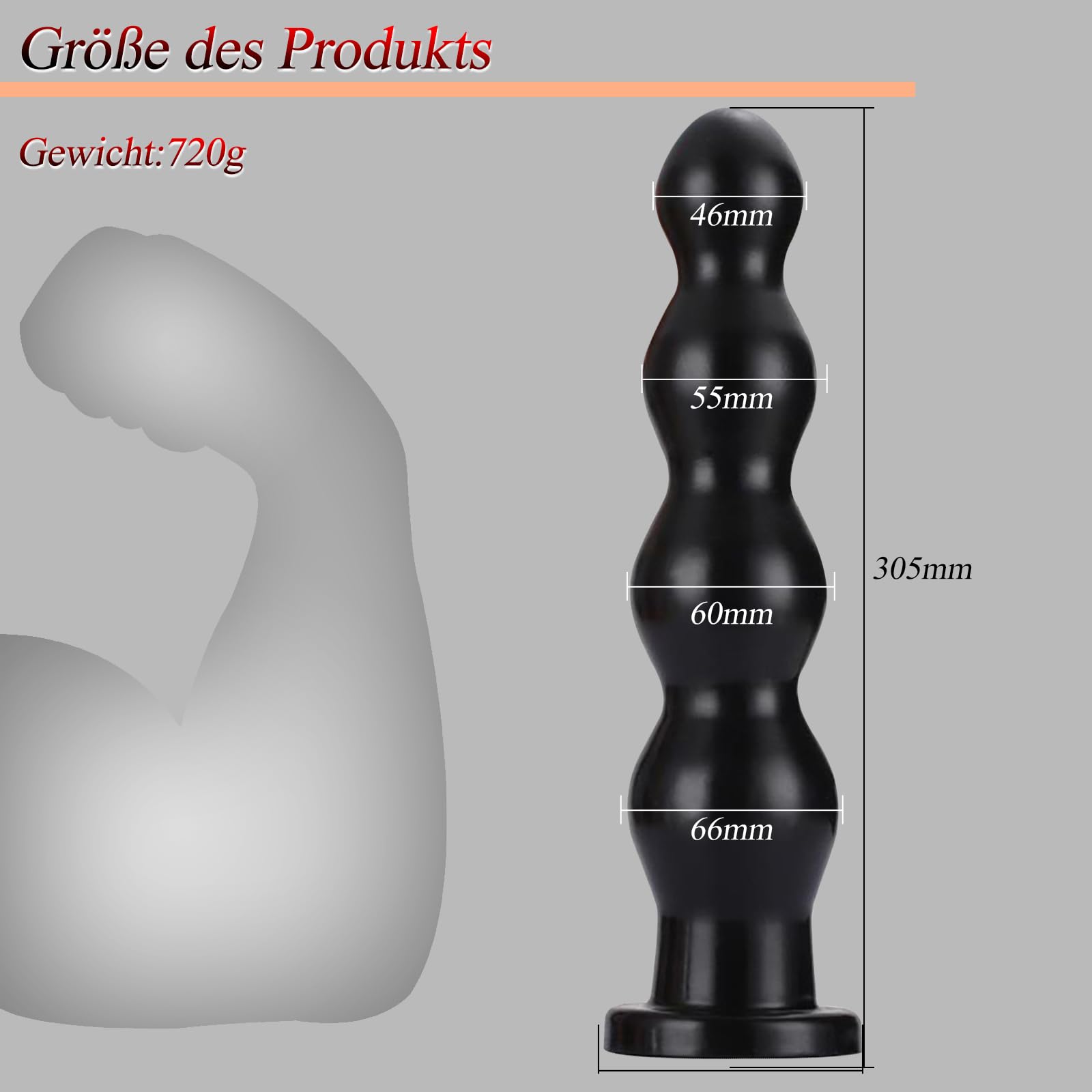 BDSMLOVE Palline anali con 4 Palline, Plug Anale Donne Uomo Coppia Dilatatori Anali SexToy, Plug Anali Sexytoysys Dildo, Butt Plug per uomini donne coppie principianti professionali (Nero)
