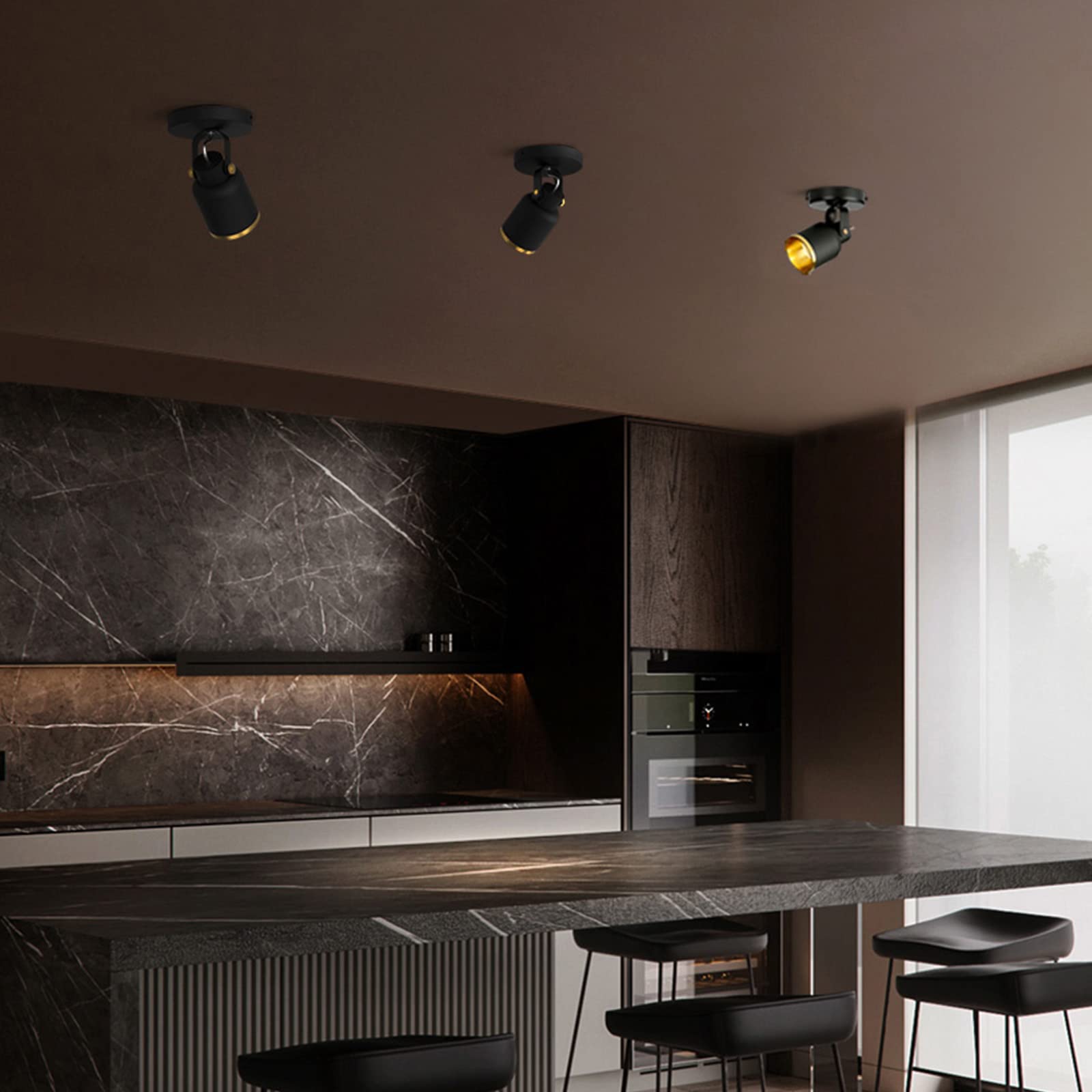 Aisilan Led Monopoint Ceiling Spotlight Adjustable 180?? Nordic Indoor Directional Spot Light Warm White 7W CRI 97 for Living Room Kitchen Hallway MSD127-3K-7W