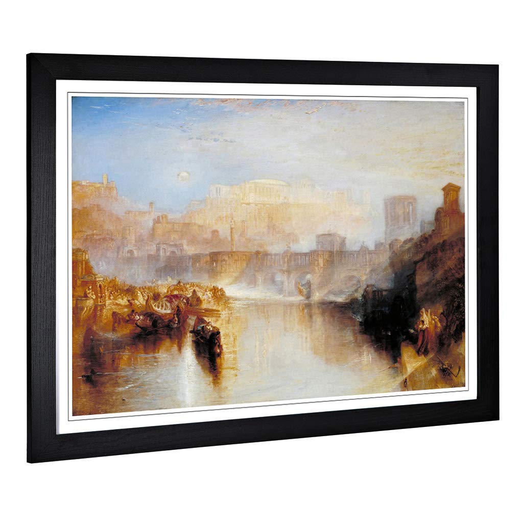 Big Box Art Framed Print of J.M.W (Joseph Mallord William Turner) Agripina Design | Wall Art Picture| Home Decor for Living Room, Bedroom, Office, Black, A2 / 24.5x18 Inch / 62x45cm