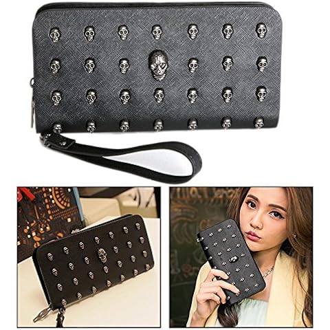 OFKPO Faux Leather Long Zipper Wallet for Women Cover