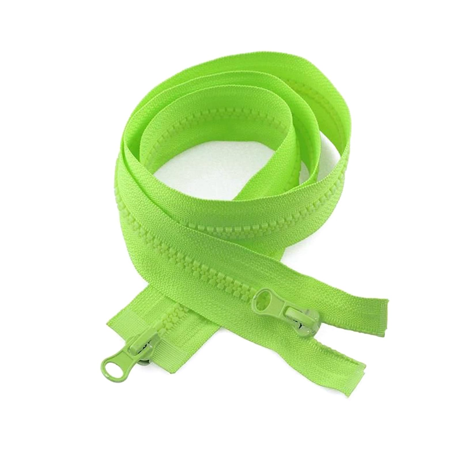 2 szt. 5# Podwójny suwak z żywicy z zamkiem błyskawicznym z otwartym końcem, ubrania, kurtki, akcesoria do szycia(Gray,100cm)