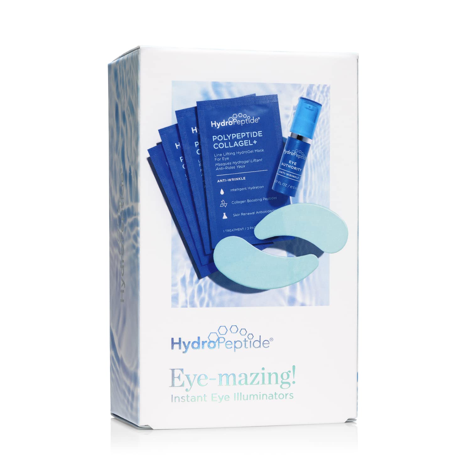 HydroPeptideEye-Mazing! Instant Eye Illuminators, Eye Authority and Polypeptide CollaGel+ Kit 1 Kit