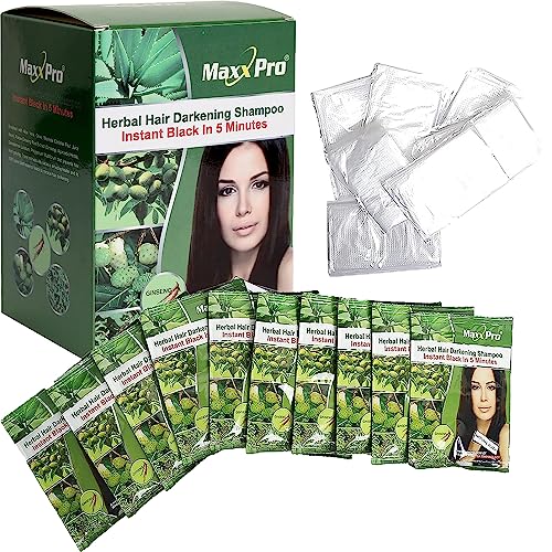 Hair Color Shampoo (Natural Black) for Men & Women Long-Lasting Colour No Harsh Chemical (PACK OF 10)
