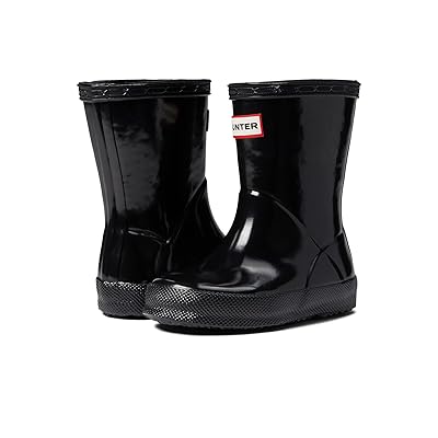 Hunter Kids First Classic Gloss (Toddler/Little Kid) Kids Shoes Black