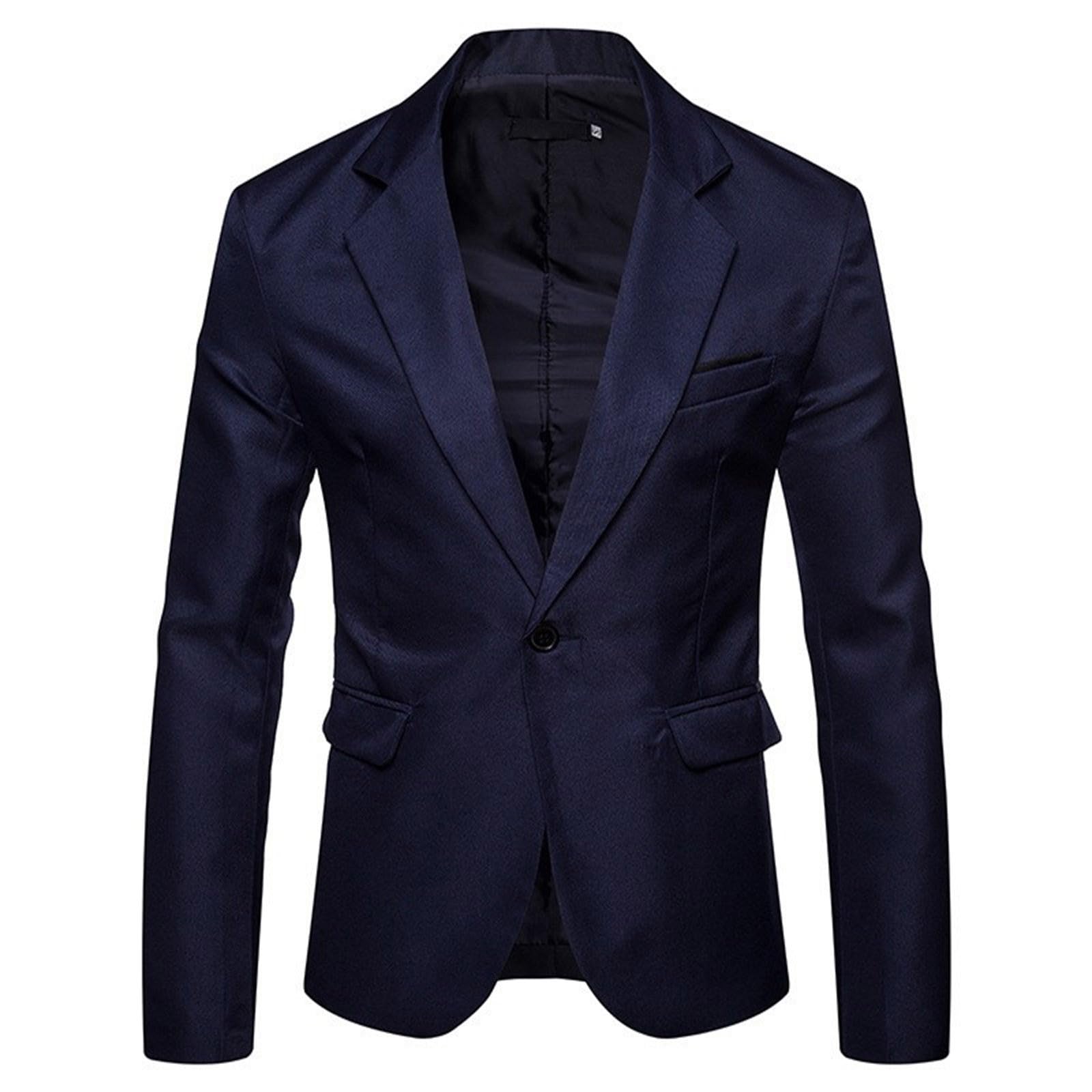 Americana Hombre, Chaqueta de Traje Formal para Hombre Elegante y Moderna con Diseño de Solapa y Abertura Trasera
