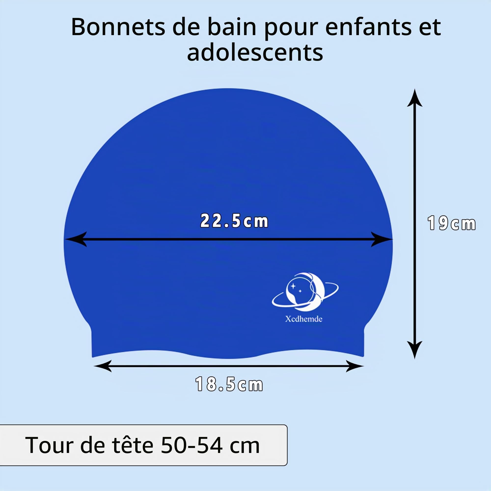 Bonnet de Bain Enfant Silicone Natation Piscine Confortable Souple