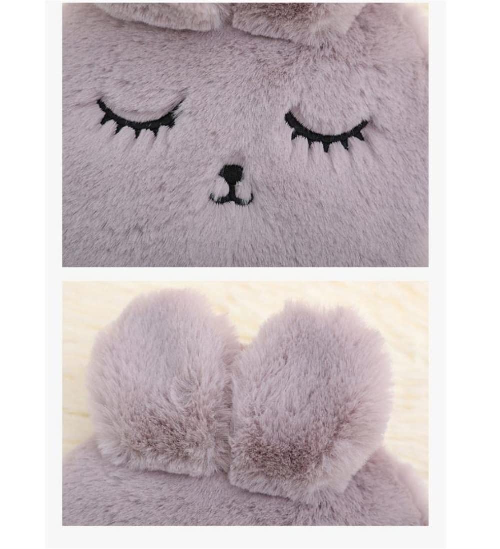 Bolsa Agua Caliente Para Calentar Manos Botella De Agua Caliente Con Orejas De Conejo De Peluche, Bolsa Redonda De Agua Caliente Para Aliviar El Dolor, Cuello Trasero, Noches Acogedoras Botella De Agu