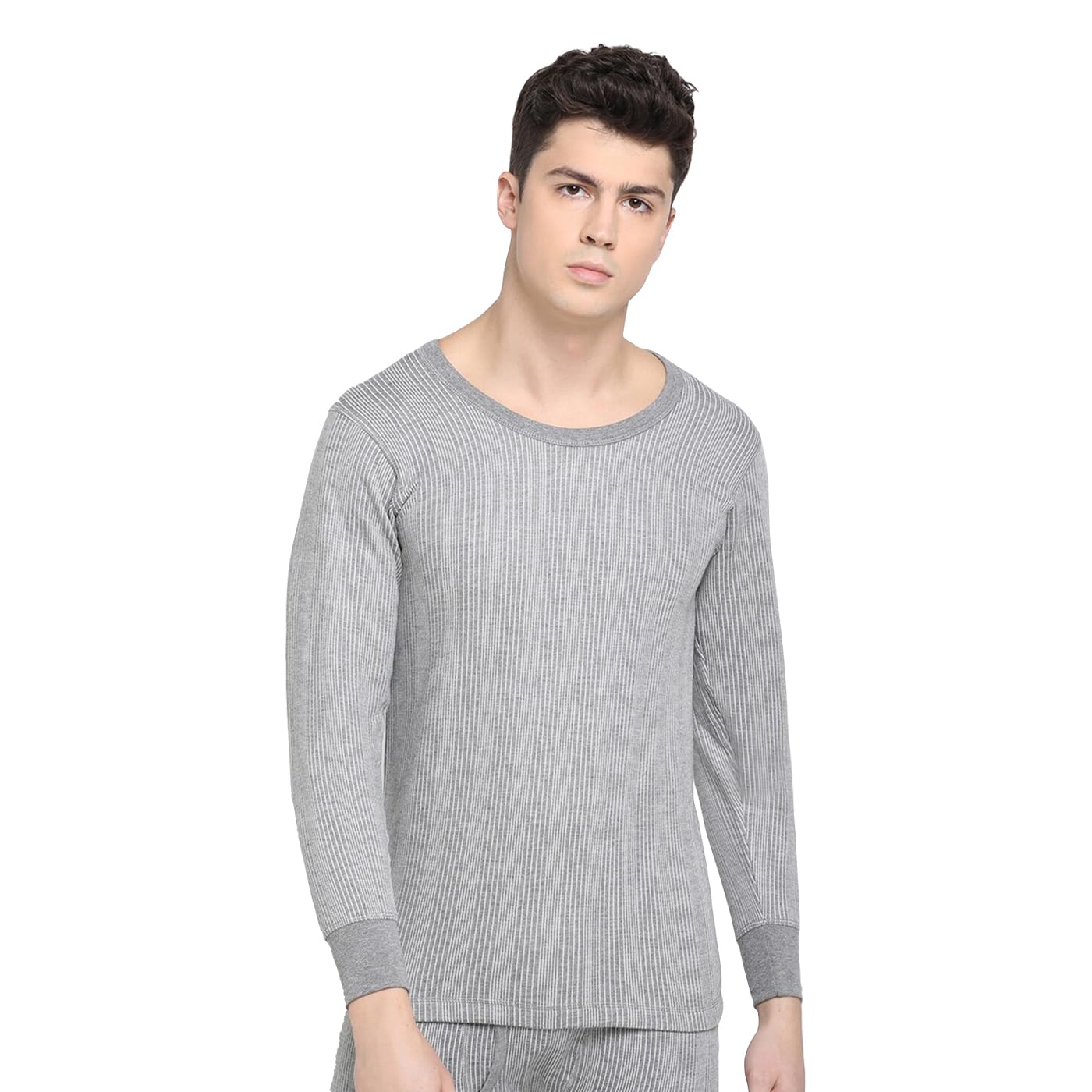 Men's and Women’s Plain Thermal Top and Bottom (Grey) XL-image-37