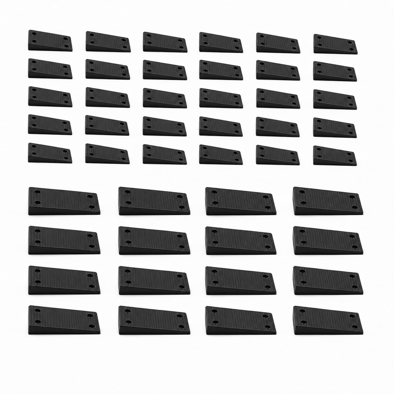 50pcs Black Plastic Wedges, Extreme Weight Capacity Plastic Shims, Furniture Levellers for Table Home Improvement and Work