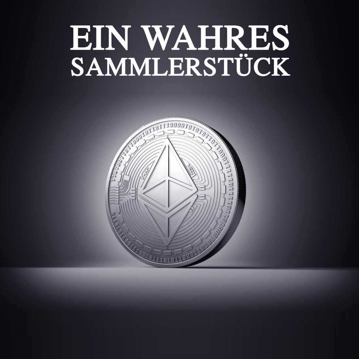 Idée Cadeau Crypto-monnaie Médaille Ethereum Plaquée Or Avec Support -  Effet Flottant élégant Cadre Flottant Ethereum