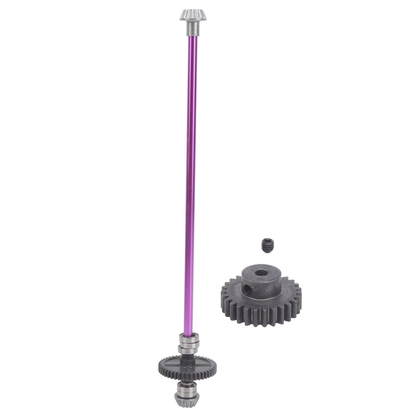 VGEBY RC Metal Spare Parts Spur Gear with Central Drive Shaft Kit Upgrade Parts for WLtoys 124018/124019 1/12 RC Car