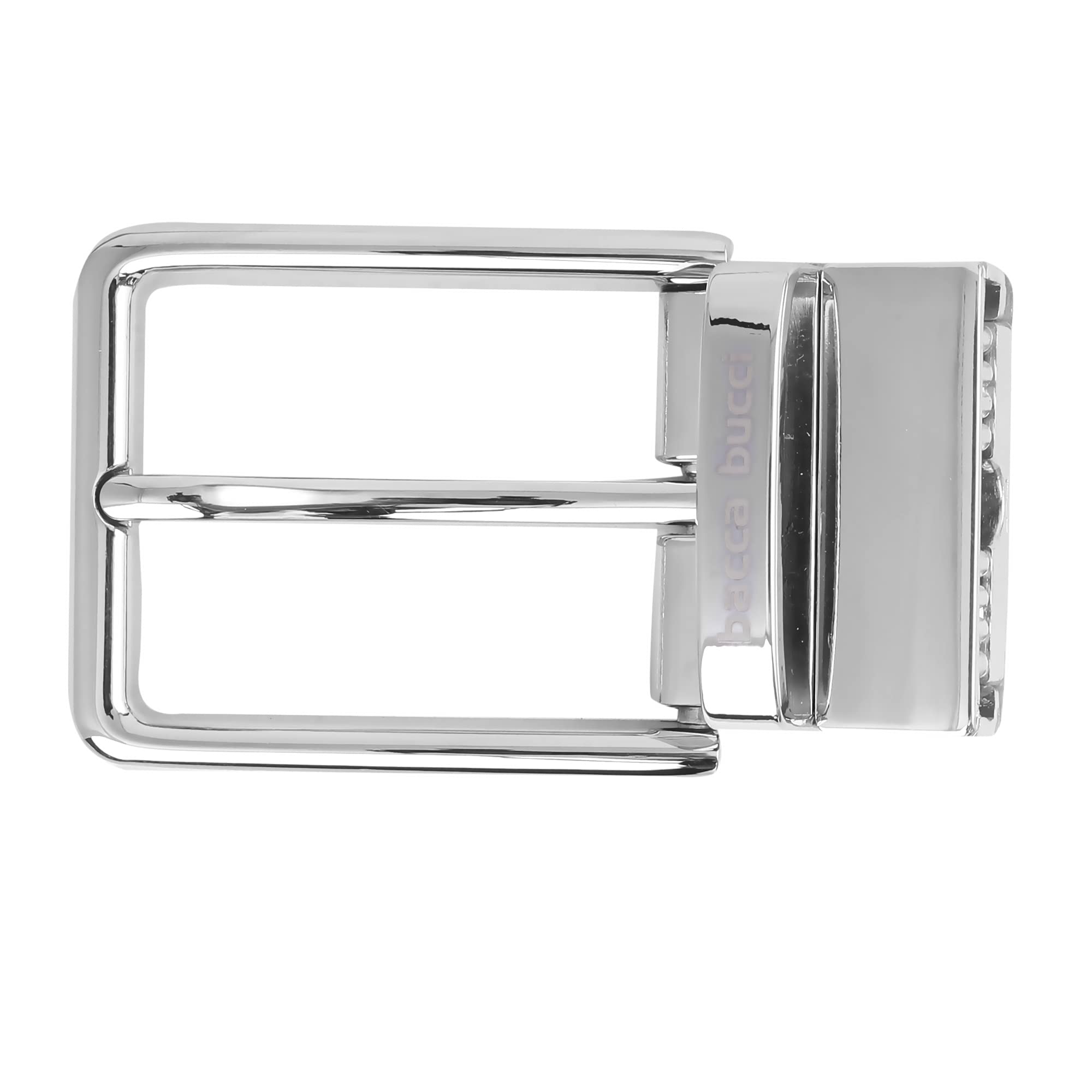 35 MM Nickle Free Reversible Clamp Belt Buckle with Branding (Buckle only) -1049 Silver-image-36