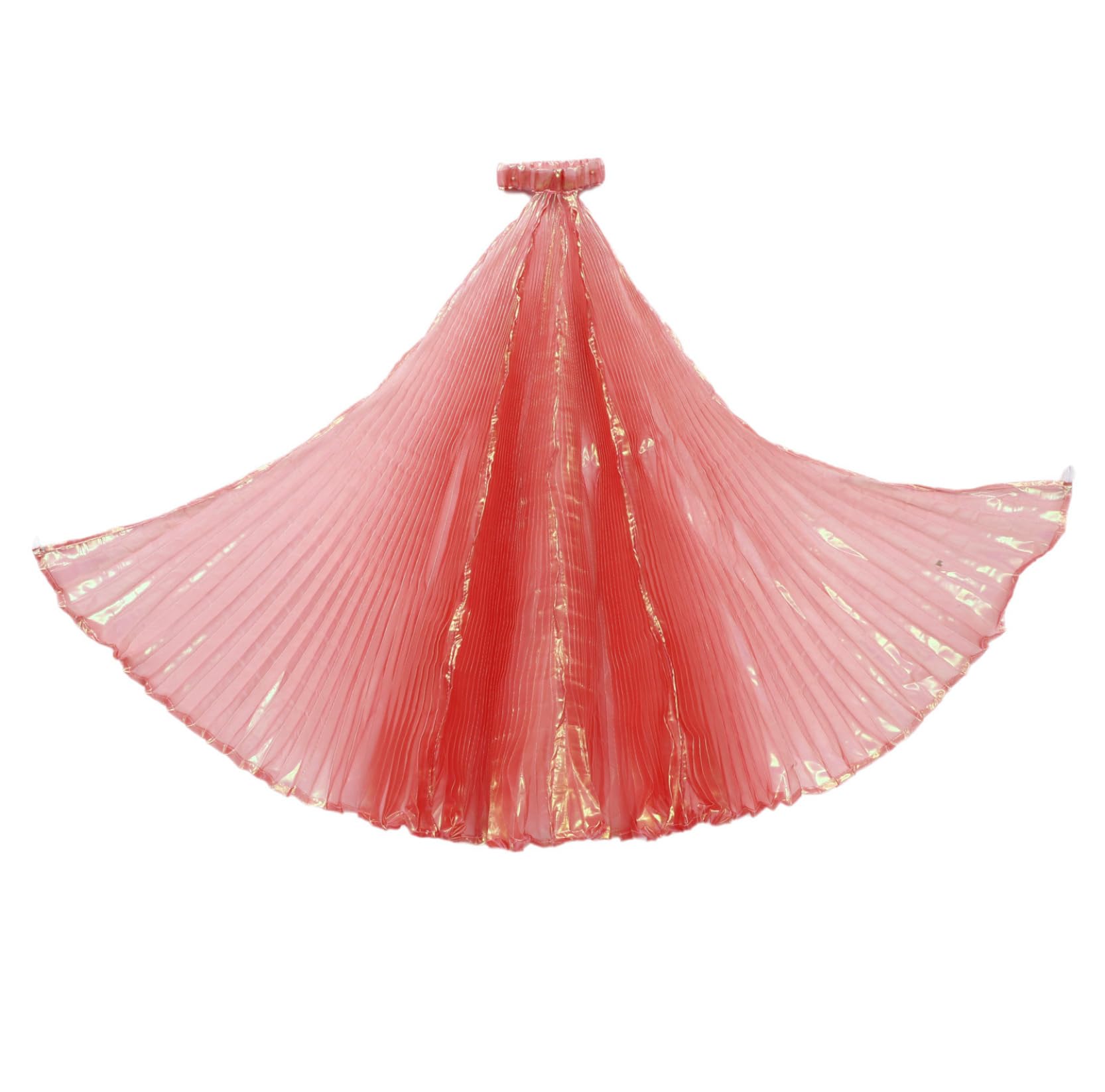 JIZYO Pleated Belly Dance Carnival Costumes Butterfly Wings Cape For Carnival Stage Performance Red 75cm