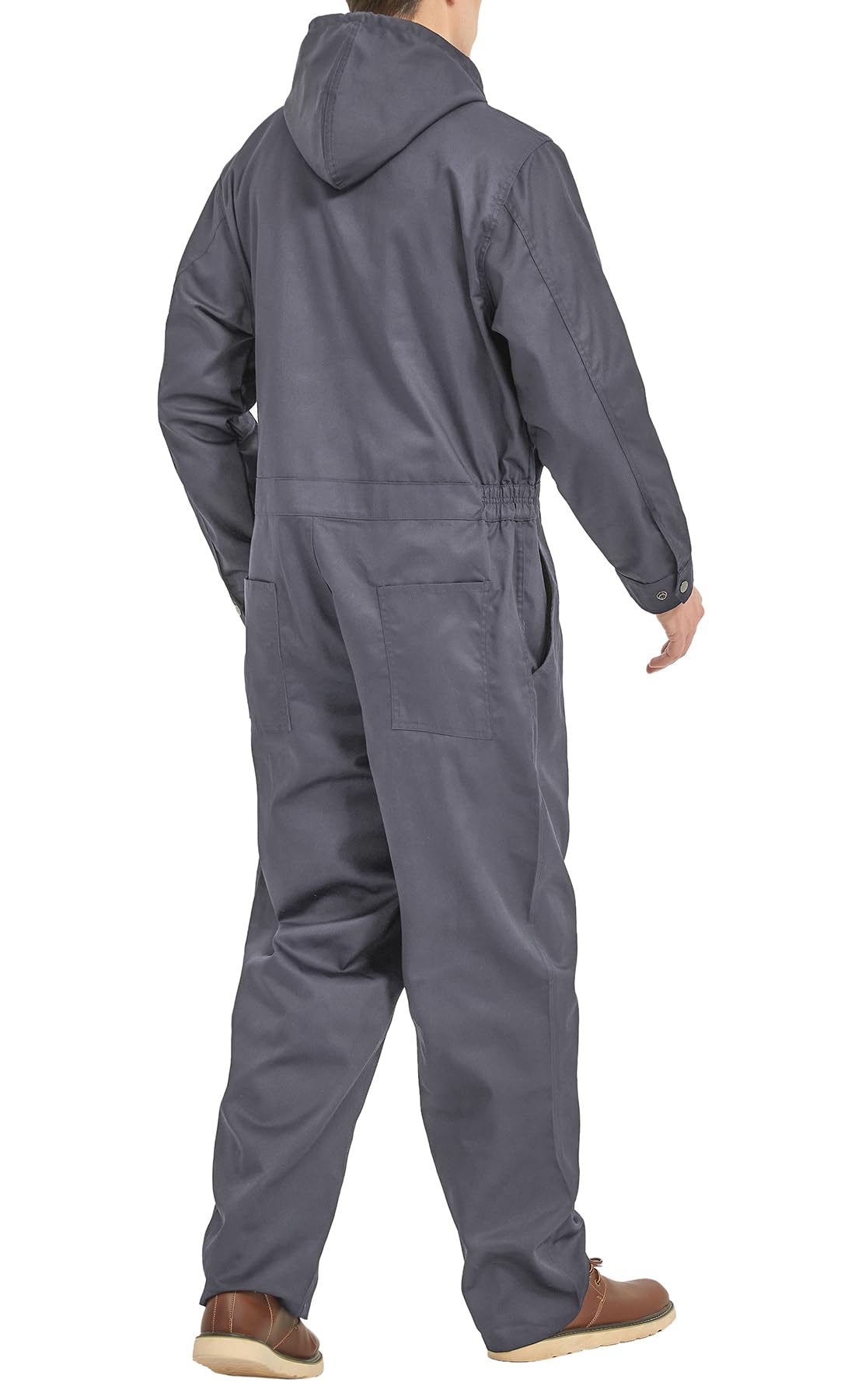Hombre Mono de Trabajo Mecánico Industria Mono Manga Larga Garaje Overoles con Capucha Traje de Trabajo