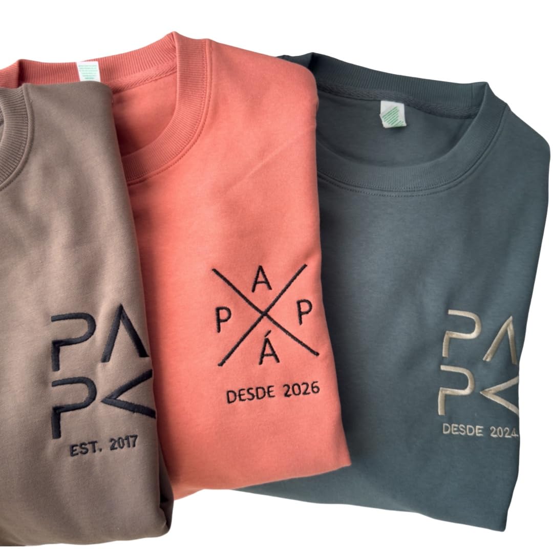 Sudadera Personalizada Mediante Bordado | Regalo Original Personalizado | Ideal para Día del Padre, Día de la Madre, San Valentín, Amigos