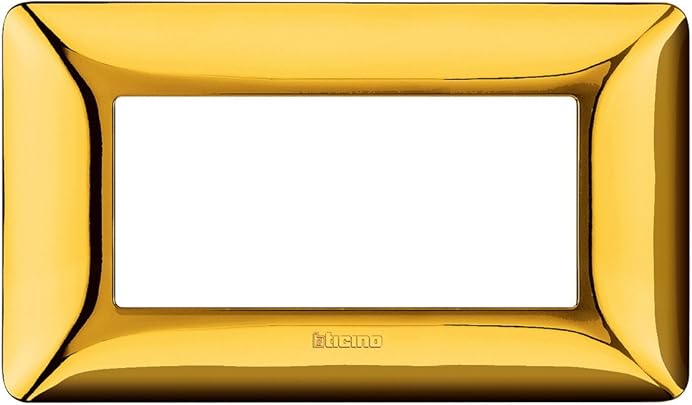 Bticino AM4804GOR Placca Matix Moduli Oro Lucido Bticino AM4804GOR Placca Matix Moduli Oro Lucido
