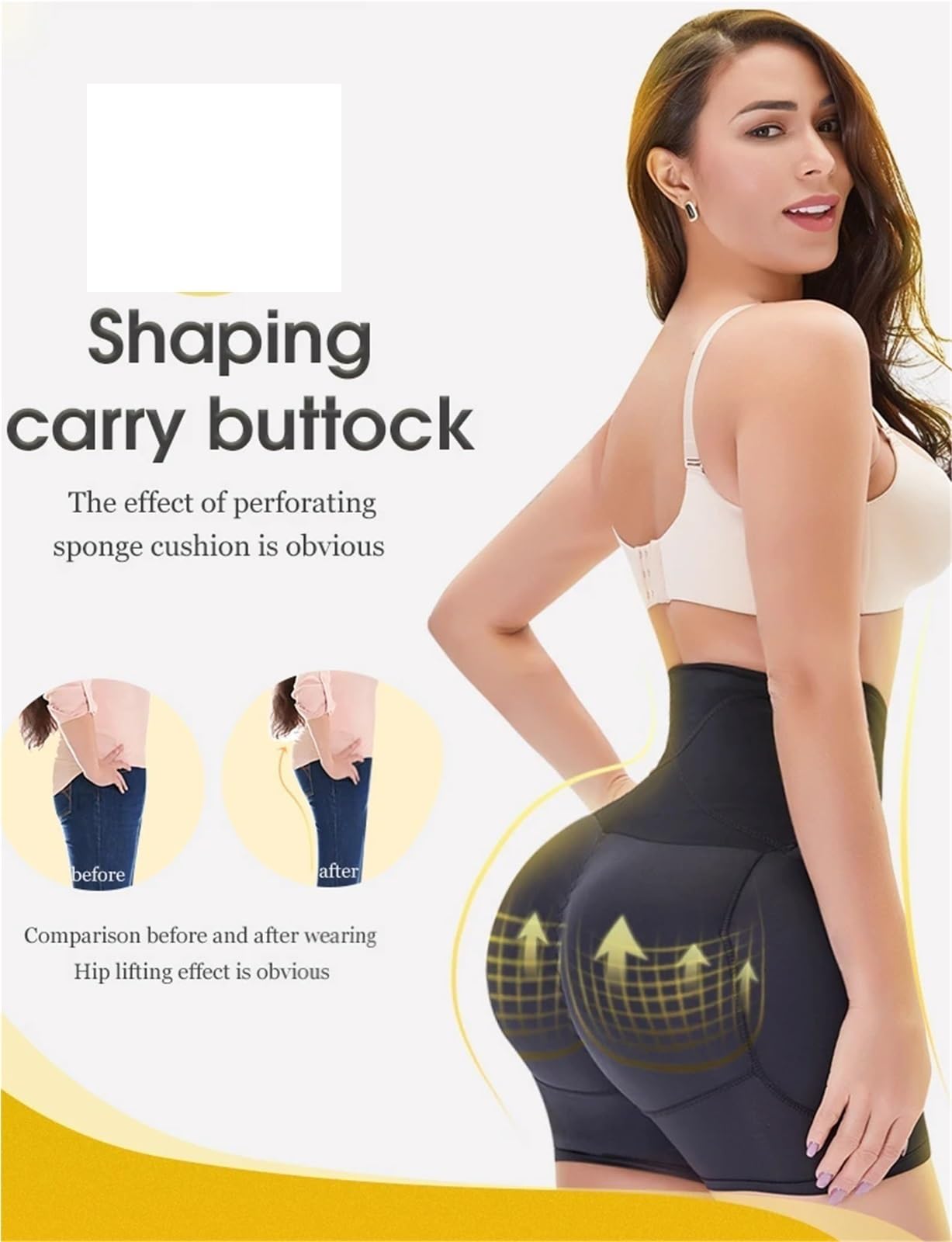 Fajas Reductoras Mujer Faja Moldeadora for Mujer, Control Firme, sin Costuras, Acolchada, Adelgazante de Muslos, Cintura Alta, Almohadillas for Caderas, realzador de glúteos