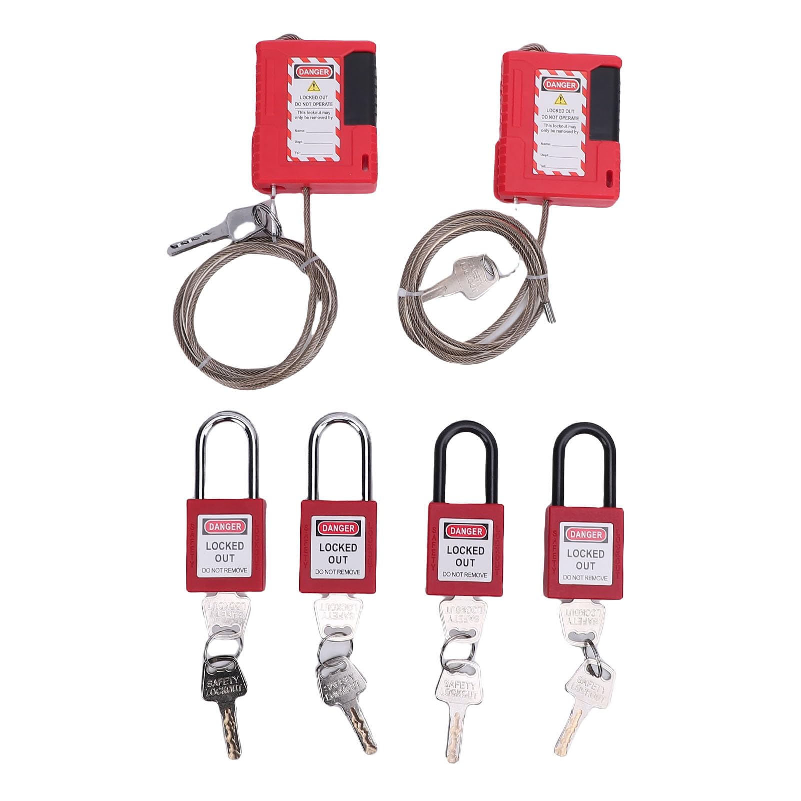 Kit de etiquetado de bloqueo eléctrico Juego de candados de bloqueo Cerrojo Bloqueo de disyuntor universal Candado Loto Juego de candados de seguridad para la industria