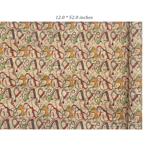 Image of SorenCut Cork Fabric Roll 12 x 52 Inch - Small Bags Print Cork Leather Fabric for Earrings, Bow Making, Bags, Wallets & DIY Sewing Projects - Vegan Leather Alternative Craft Sheet