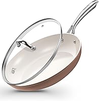 Vista 1 de KOCH SYSTEME CS 10 Inch Nonstick Frying Pan with Lid, Ceramic Non Stick Frying Pans, Non Stick Pan for Cooking, Induction Compatible Skillet, Free