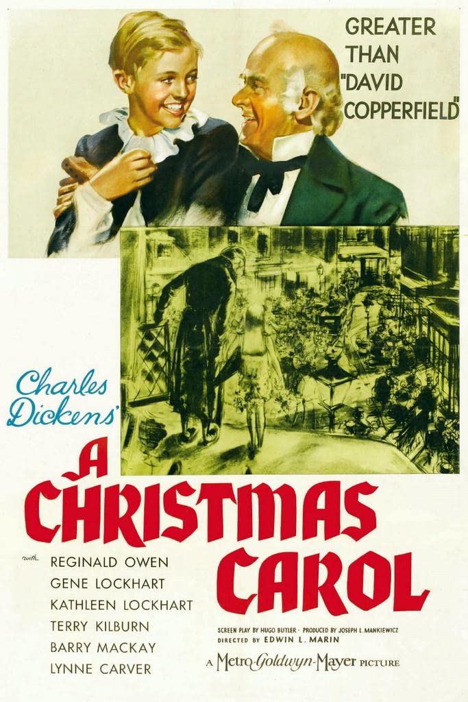 Laminated A Christmas Carol Charles Dickens Movie Holiday Vintage Classic Film Poster Dry Erase Wall Art 16x24