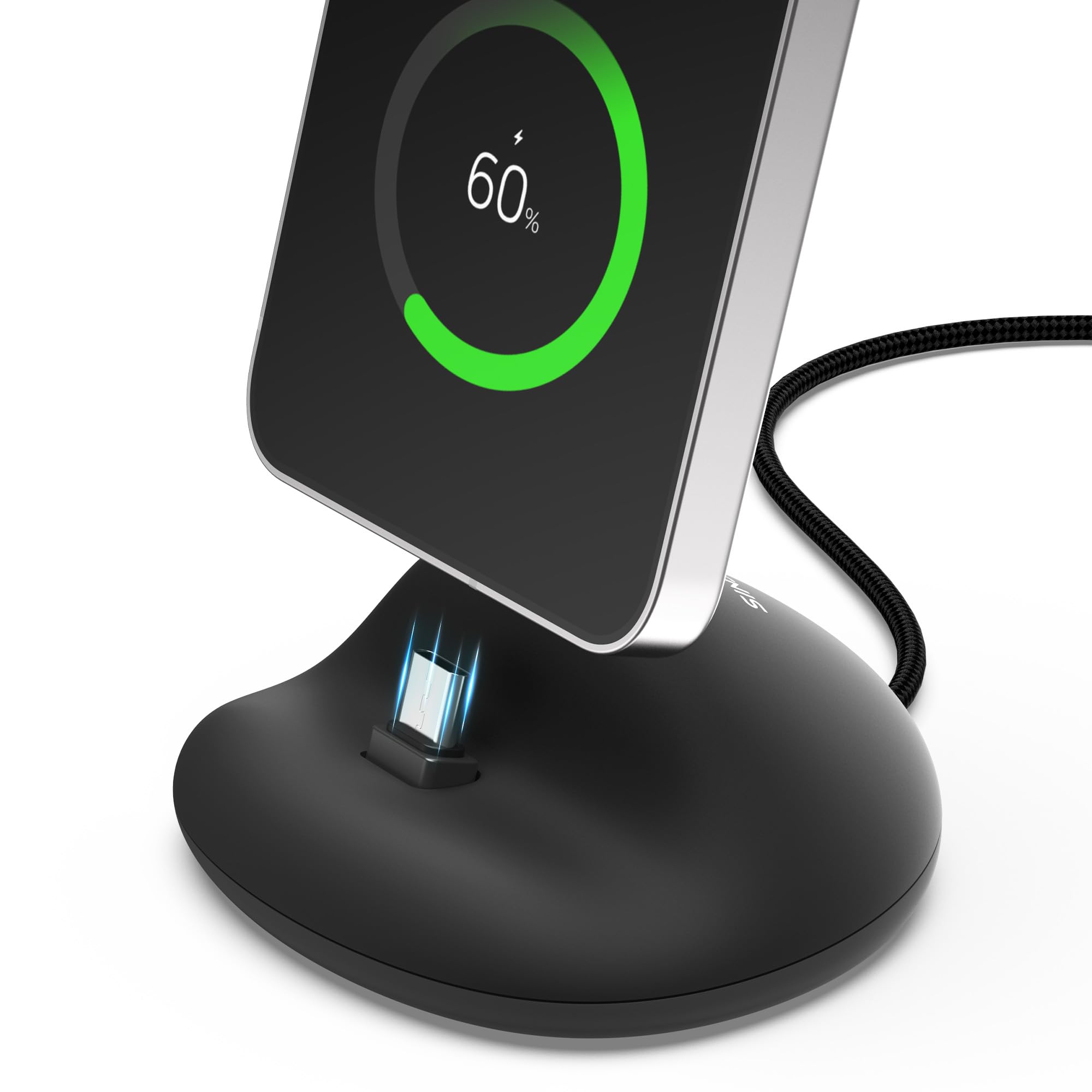 Station De Charge/dock Bureau Micro-USB Pour Huawei Y7 - Noir - Longueur Câble 90cm - Neuf