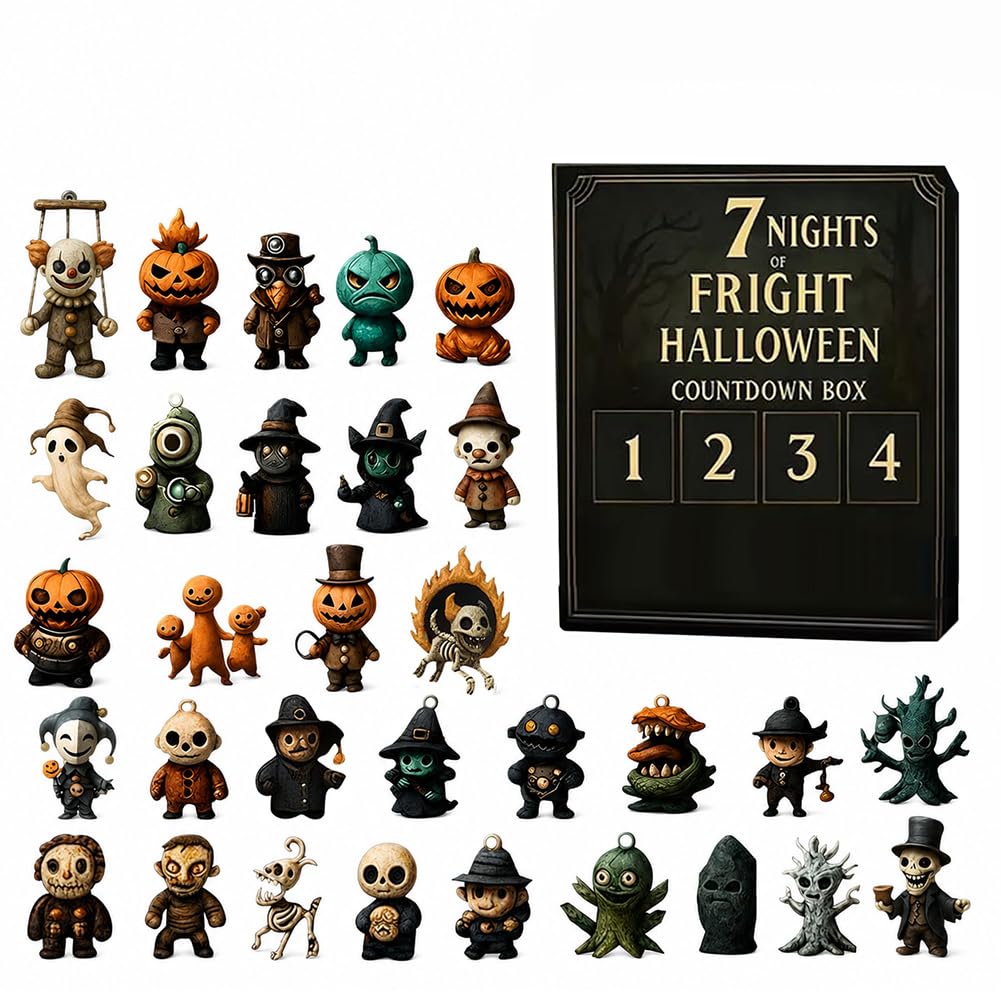 Halloween Countdown Calendar 2026, 31 Nights of Fright Mini Figures